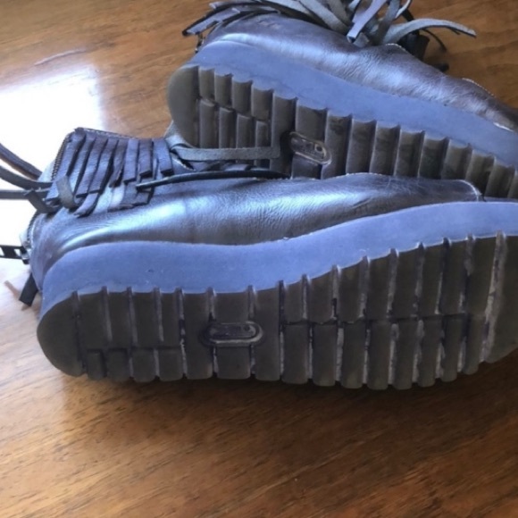 Rare BED STU Sandals MADISON Zip Fringe Gray Blue Purple Leather Size 7.5 - Picture 15 of 15